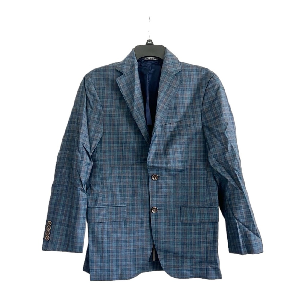 NEW Jack Victor Midland Contemporary Fit Plaid Wool Blazer, Size 36S Retail $798 - Picture 10 of 10